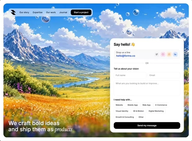 Build With Us 网页预览