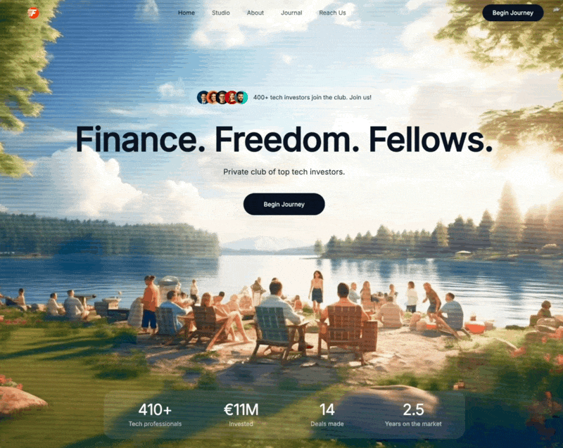 ClubX Investors 网页预览