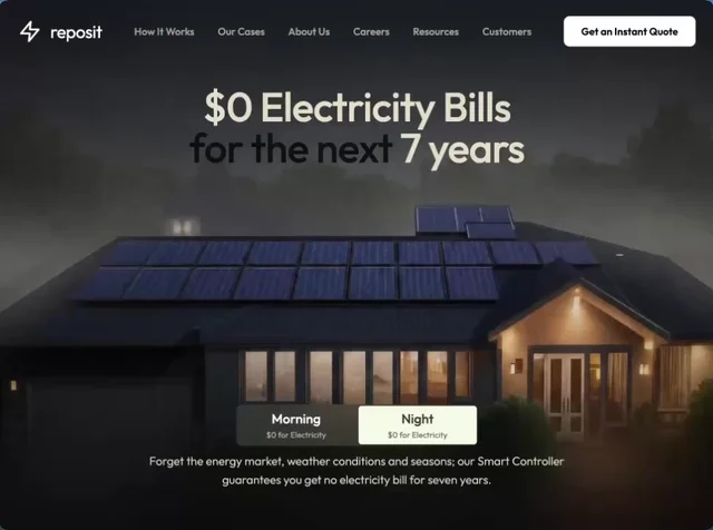 Solar Energy Hero 网页预览