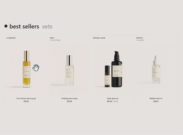Beauty Products 网页预览