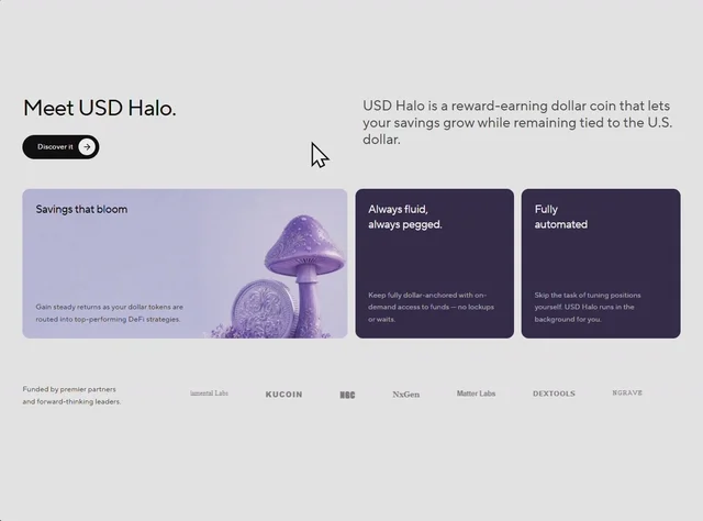 Halo Benefits 网页预览