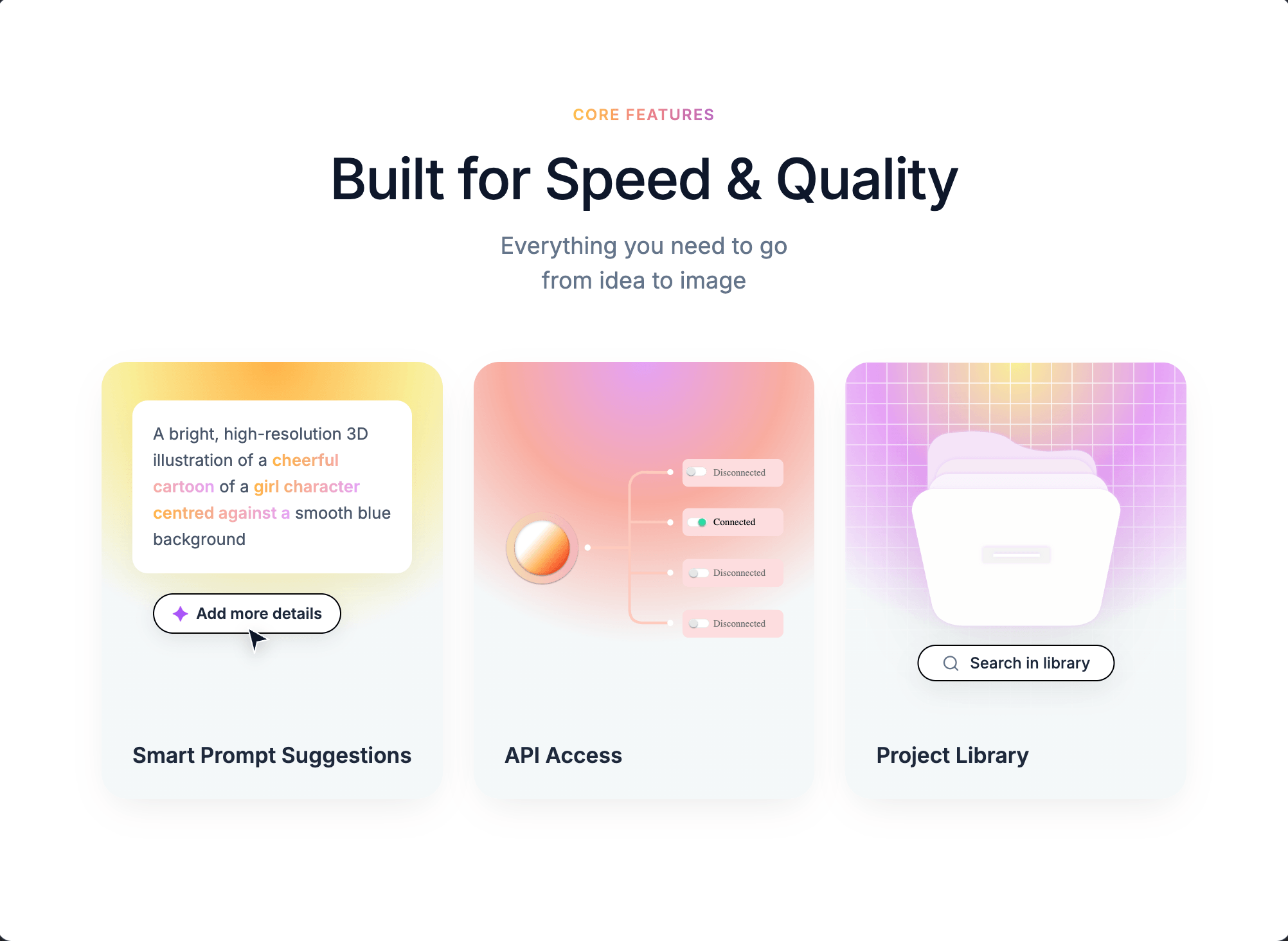 AI Image Generator UI 网页预览