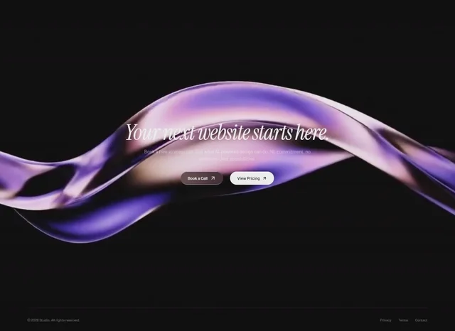 Liquid Glass CTA 网页预览