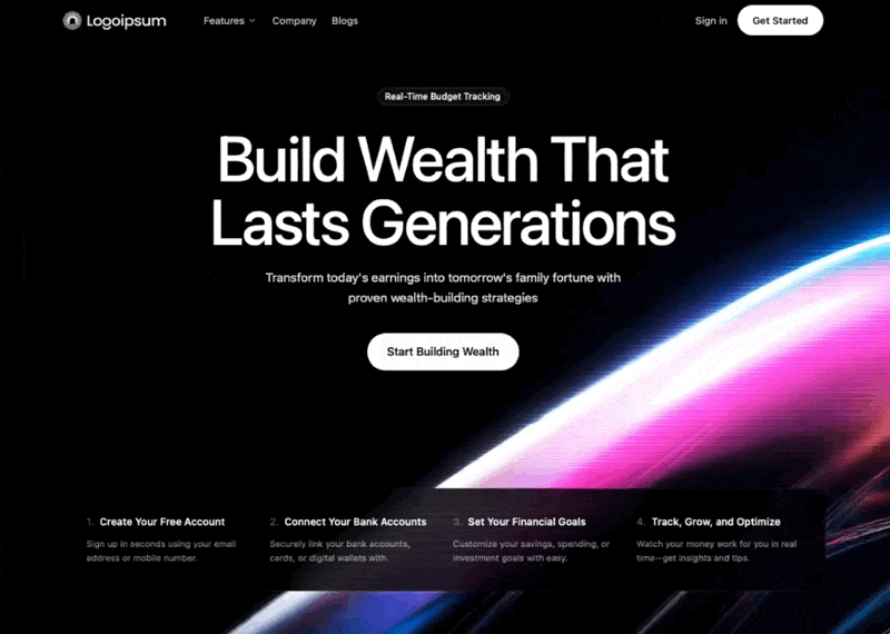 Wealth Video Hero 网页预览
