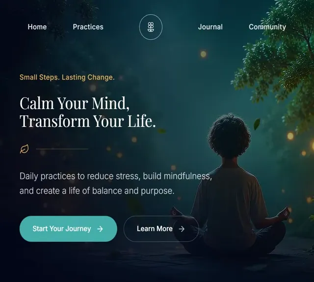 Calm Hero 网页预览