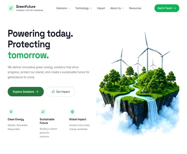 Green Hero 网页预览