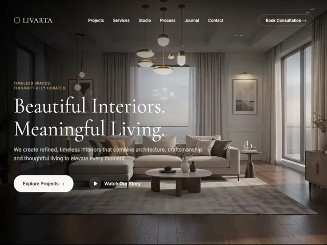Livarta Interiors 网页预览