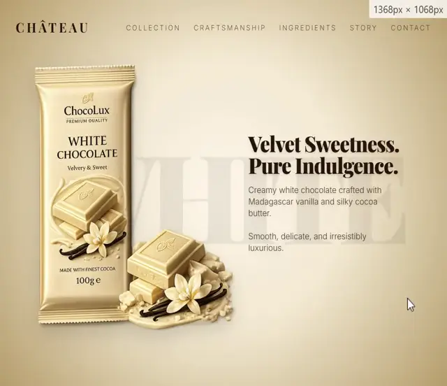 Luxury Chocolate 网页预览