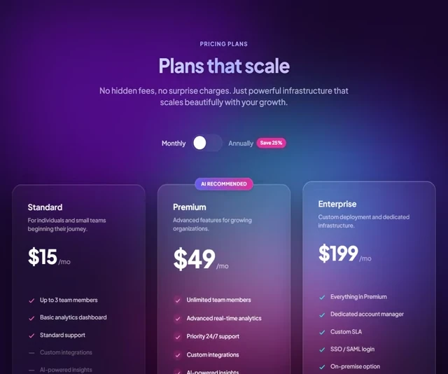 Pricing - Cosmic 网页预览