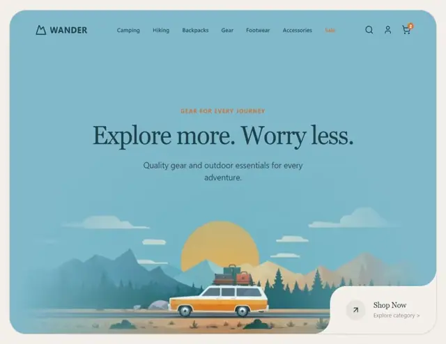 Wander Hero 网页预览