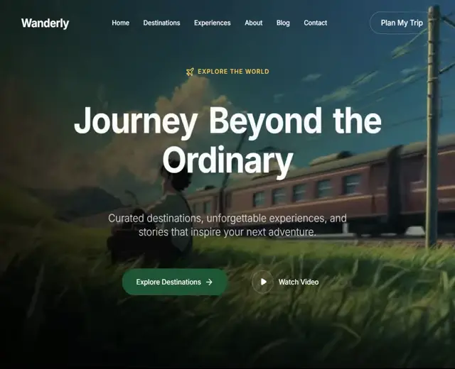 Wnderly Travel 网页预览