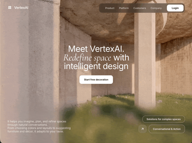 VertexAI Hero 网页预览