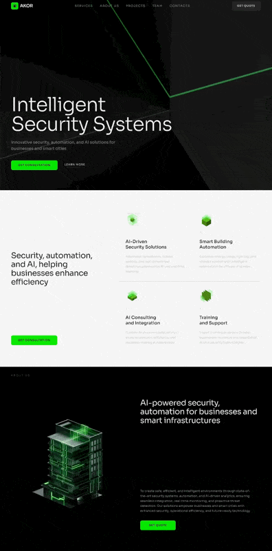AKOR Security 网页预览