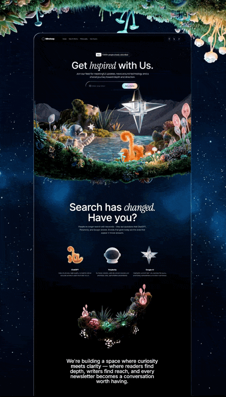 Mindloop Landing 网页预览
