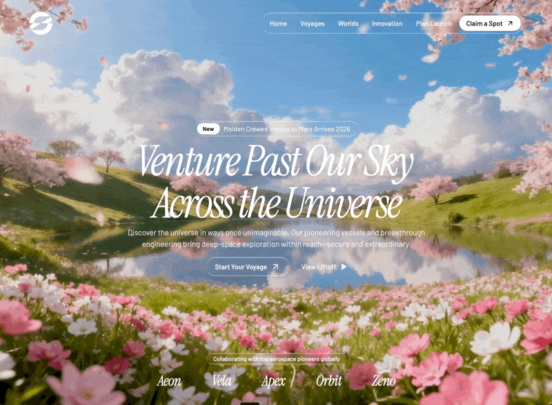 Space Voyage 网页预览