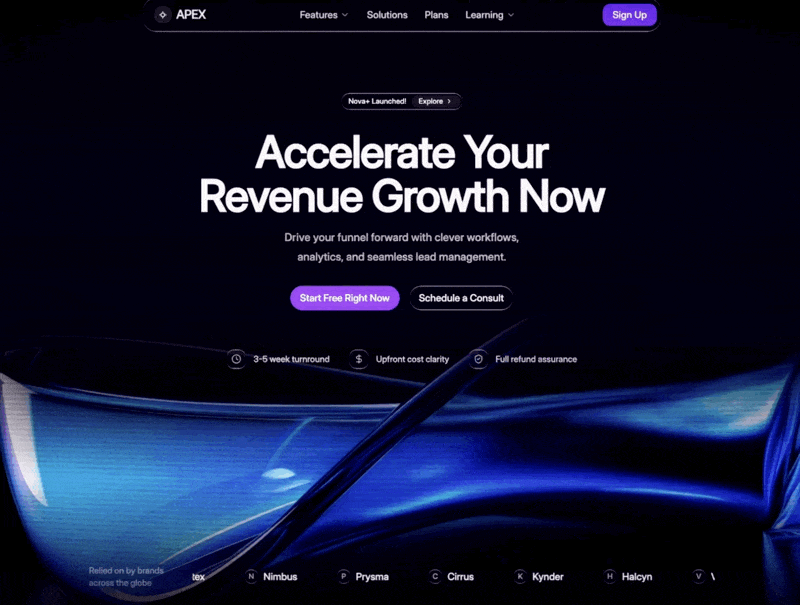Apex SaaS 网页预览