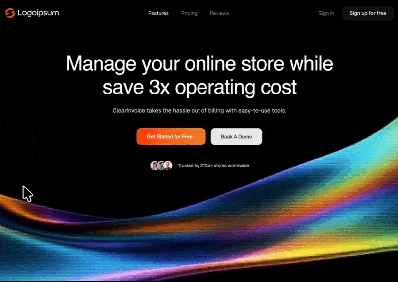 ClearInvoice SaaS Hero 网页预览