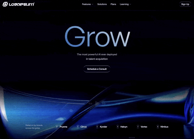 Grow AI Talent Platform 网页预览