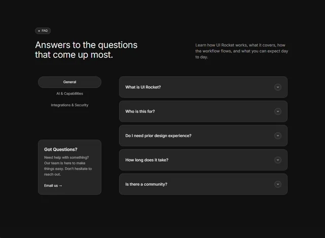 Rocket FAQ 网页预览